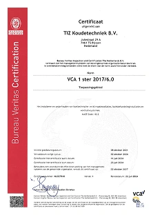 VCA-certificaat TIZ